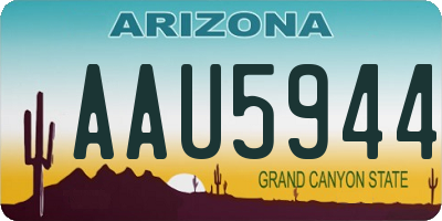 AZ license plate AAU5944