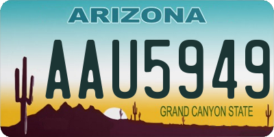 AZ license plate AAU5949