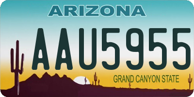 AZ license plate AAU5955