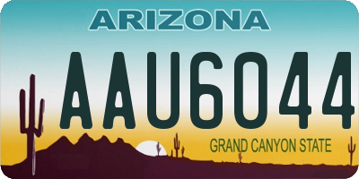 AZ license plate AAU6044