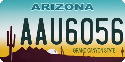 AZ license plate AAU6056