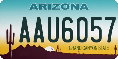 AZ license plate AAU6057