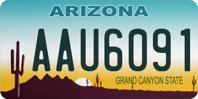 AZ license plate AAU6091