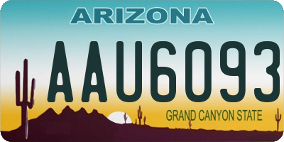 AZ license plate AAU6093