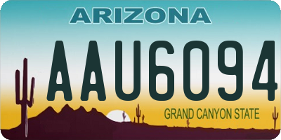 AZ license plate AAU6094