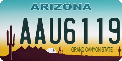 AZ license plate AAU6119
