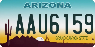 AZ license plate AAU6159