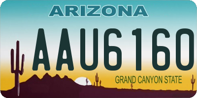 AZ license plate AAU6160