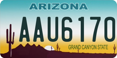 AZ license plate AAU6170