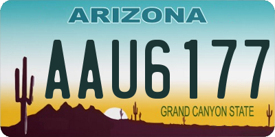 AZ license plate AAU6177
