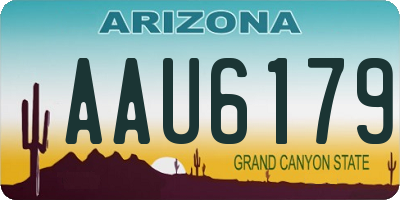 AZ license plate AAU6179