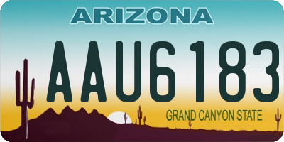 AZ license plate AAU6183