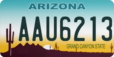 AZ license plate AAU6213