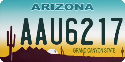 AZ license plate AAU6217
