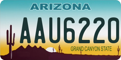 AZ license plate AAU6220