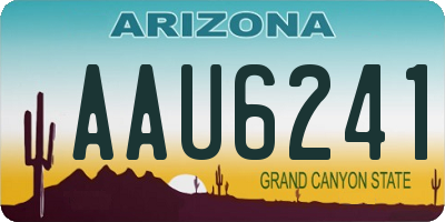 AZ license plate AAU6241