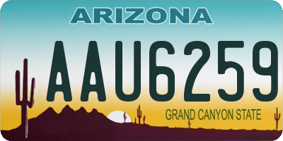 AZ license plate AAU6259