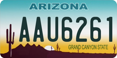 AZ license plate AAU6261