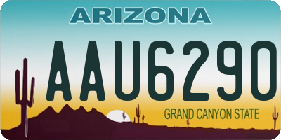 AZ license plate AAU6290