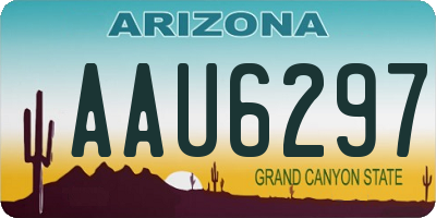 AZ license plate AAU6297