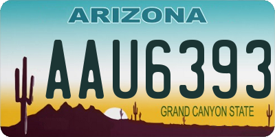 AZ license plate AAU6393