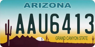 AZ license plate AAU6413
