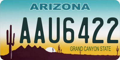 AZ license plate AAU6422