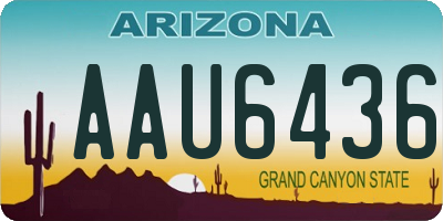 AZ license plate AAU6436