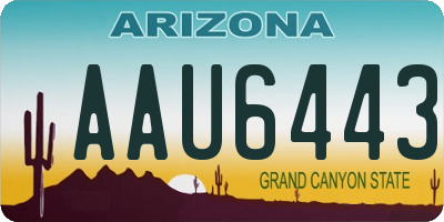 AZ license plate AAU6443