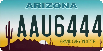 AZ license plate AAU6444