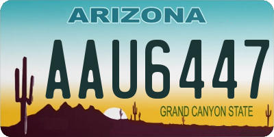 AZ license plate AAU6447