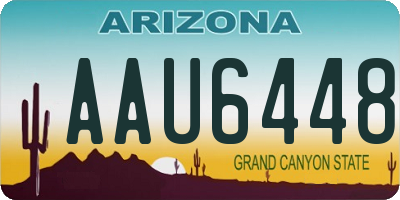 AZ license plate AAU6448