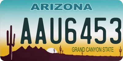 AZ license plate AAU6453