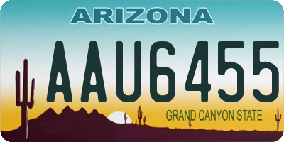 AZ license plate AAU6455