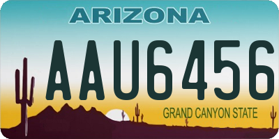 AZ license plate AAU6456