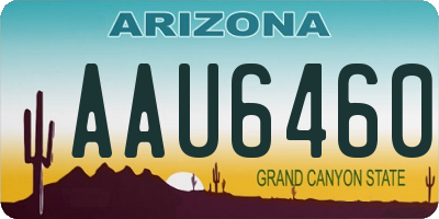 AZ license plate AAU6460