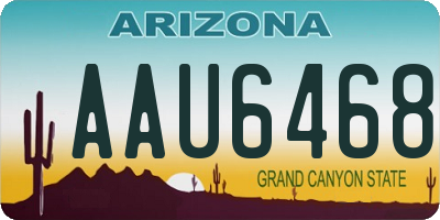 AZ license plate AAU6468