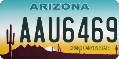 AZ license plate AAU6469
