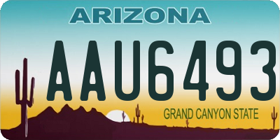 AZ license plate AAU6493