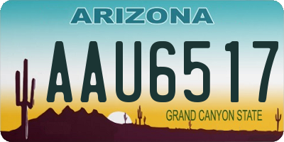 AZ license plate AAU6517