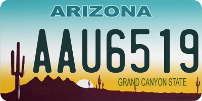 AZ license plate AAU6519