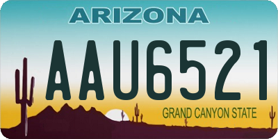 AZ license plate AAU6521