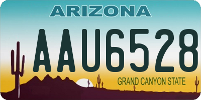 AZ license plate AAU6528