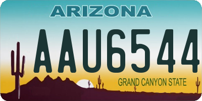 AZ license plate AAU6544