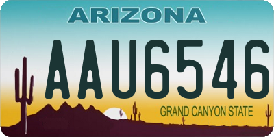 AZ license plate AAU6546