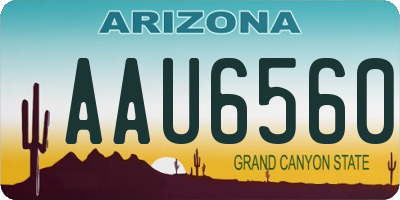 AZ license plate AAU6560