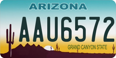 AZ license plate AAU6572