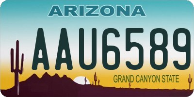AZ license plate AAU6589