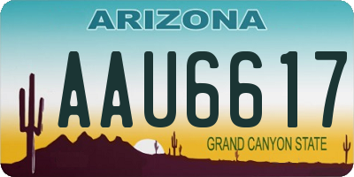 AZ license plate AAU6617