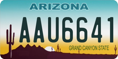 AZ license plate AAU6641
